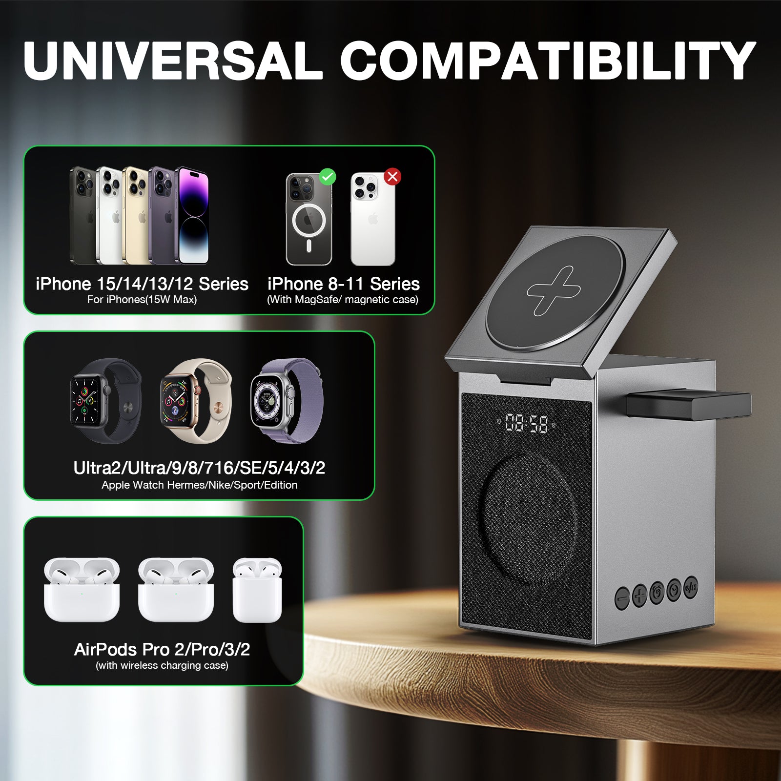 portable wireless speaker 2000mah rechargeable battery