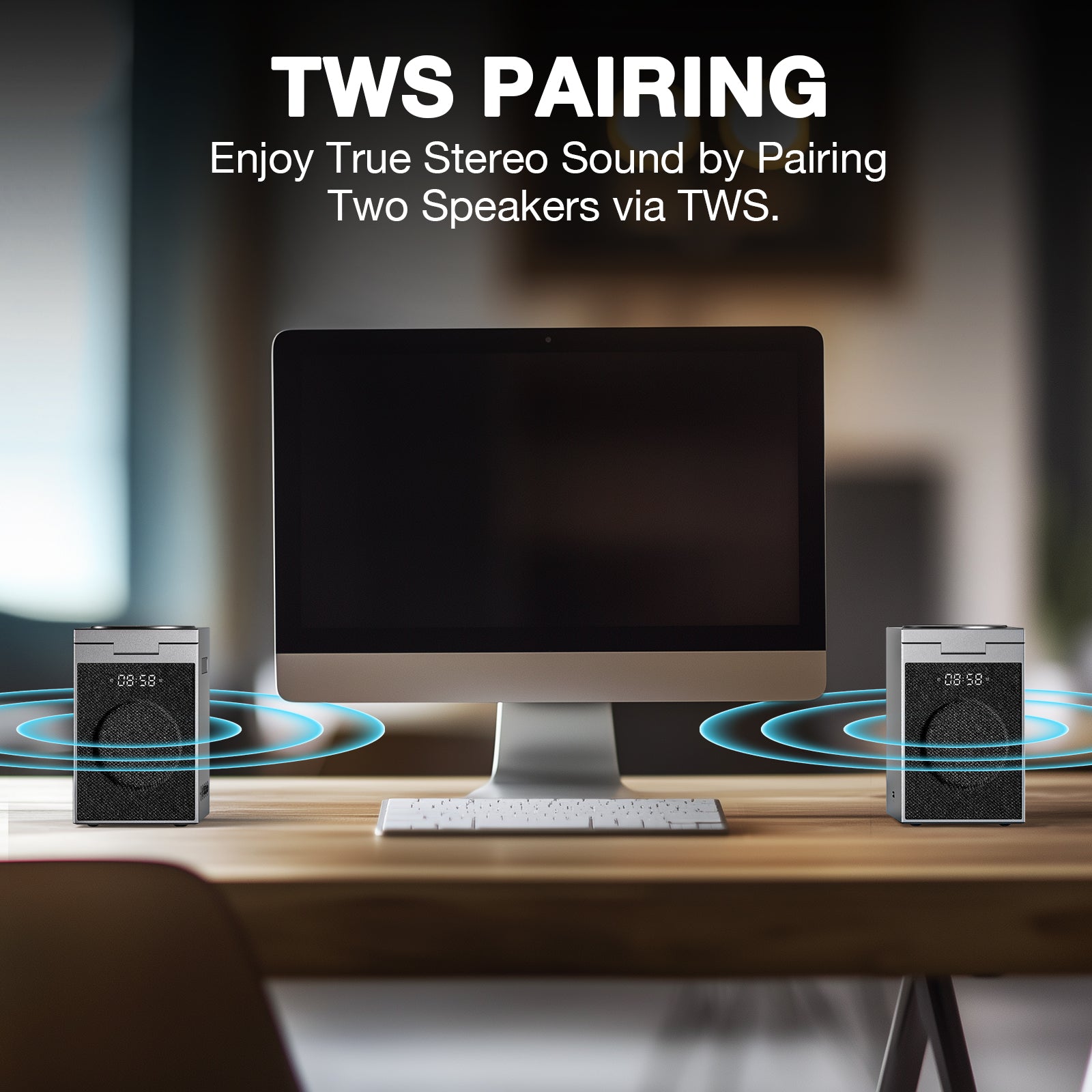 tws pairing stereo mode dual bluetooth speakers