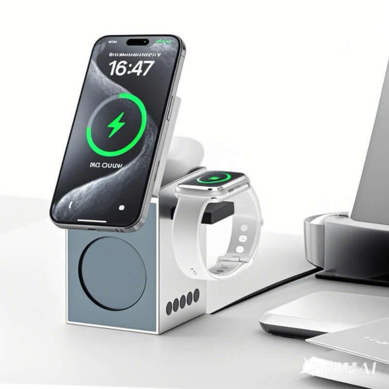 GreenTech CUBY Multifunctional Bluetooth Speaker with Wireless Charger &Magnetic Charging Stand