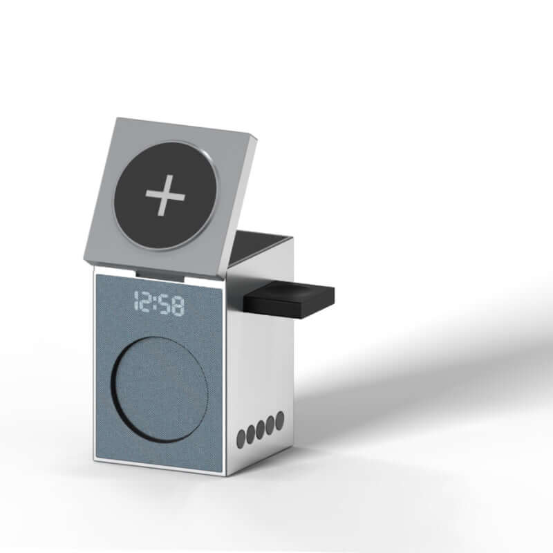 GreenTech CUBY Multifunctional Bluetooth Speaker with Wireless Charger &Magnetic Charging Stand