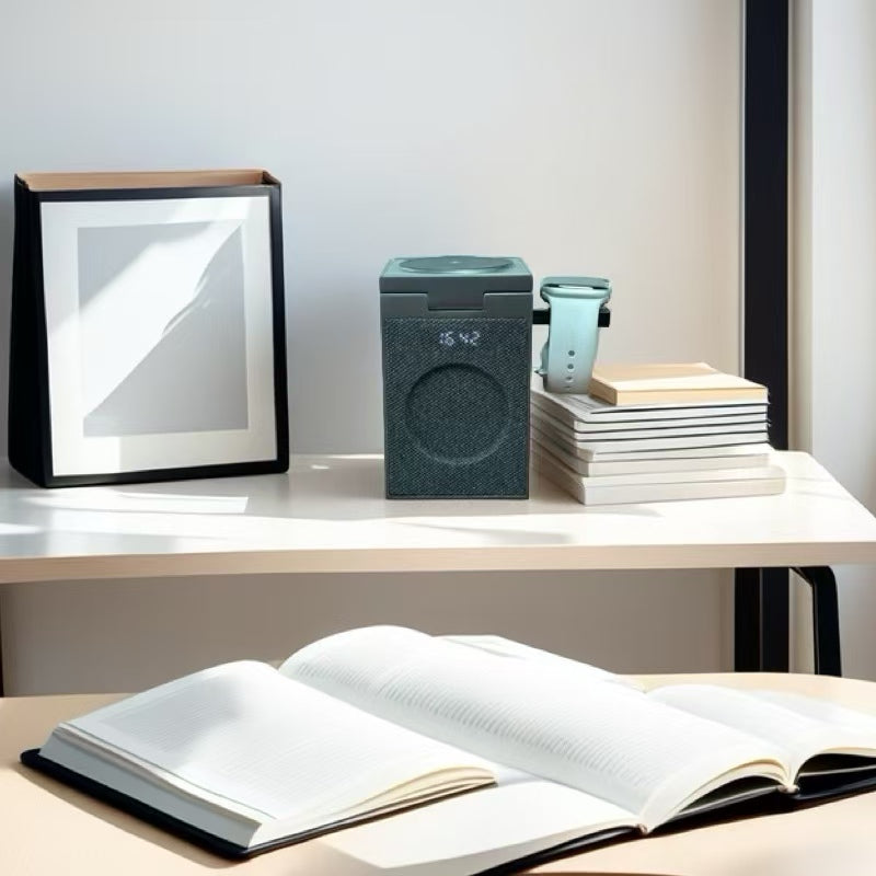 GreenTech CUBY Multifunctional Bluetooth Speaker with Wireless Charger &Magnetic Charging Stand