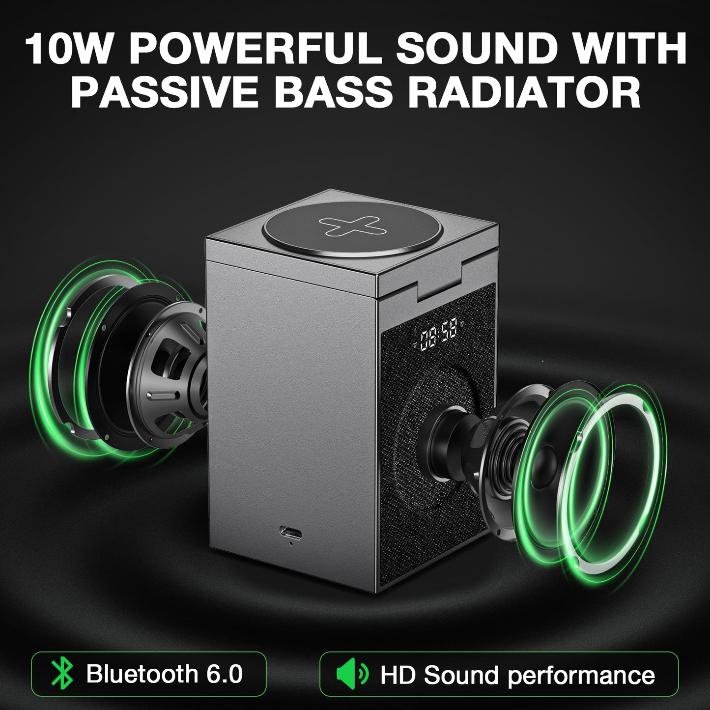 10w bluetooth speaker deep bass clear sound portable