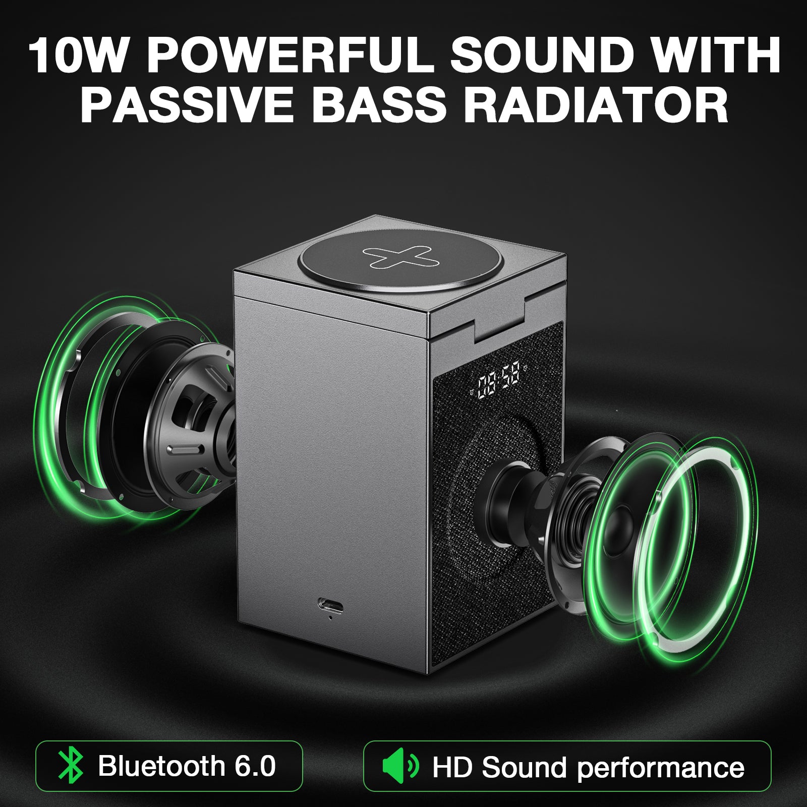 10w bluetooth speaker deep bass clear sound portable