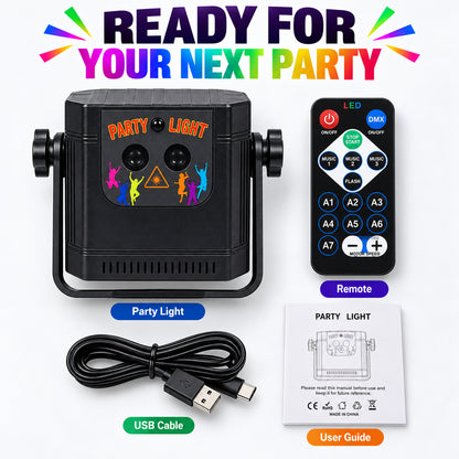 MUSEEQ Laser Party Light, Sound Activated Music Sync, Rechargeable & Remote