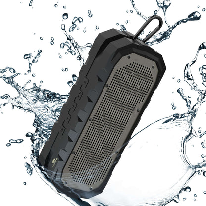 MUSEEQ Portable Waterproof Bluetooth Speaker with Built-in Microphone, TWS, AUX, USB – Ideal for Videoconferencing, Home, Camping, Pool & Beach