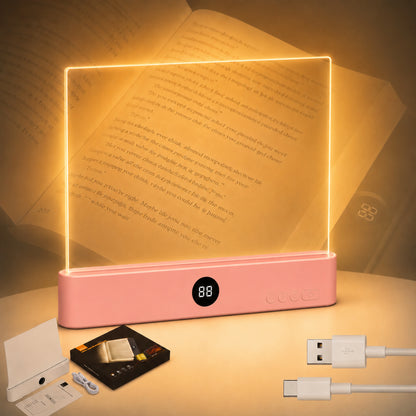 Calm Oasis Book Light Page – USB Rechargeable Full-Page LED Reading Lamp for Night Reading